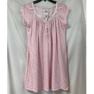 Pink Floral Print SMALL Nightgown Komar Celestial Dreams Night Gown Sleepwear